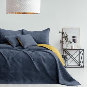 RESTILO AmeliaHome-överkast antracit honungsgult 220 x 240 sängöverkast dubbelsidig Ultrasonic-quiltning polyester Softa RESTILO AmeliaHome-överkast antracit honungsgult 220 x 240 sängöverkast dubbelsidig Ultrasonic-quiltning polyester Softa