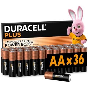 Duracell Duracell Plus AA Batterier - 36-Pack - Alkaline 1,5V - Extra Liv - Batterier Duracell Duracell Plus AA Batterier - 36-Pack - Alkaline 1,5V - Extra Liv - Batterier