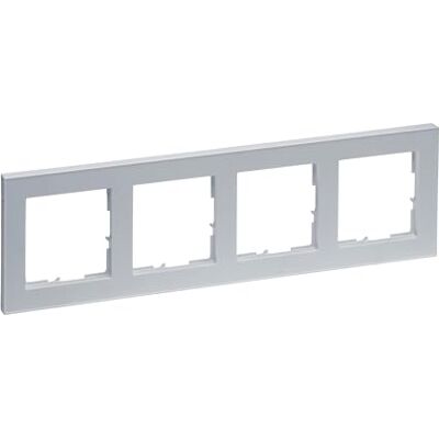 Legrand , SEANO 4-vägs ram, halogenfri termoplast, hållbar produktion och förpackning, färg: lackerad aluminium, 765284 Legrand , SEANO 4-vägs ram, halogenfri termoplast, hållbar produktion och förpackning, färg: lackerad aluminium, 765284