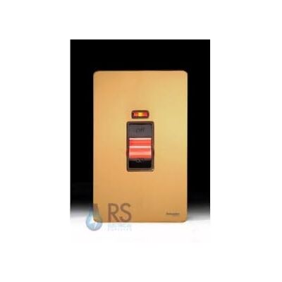 Schneider Electric GU4421BPB ultimat skruvfri platt platta, 2-polig switch, 2 gäng, mässing paket med 1 Schneider Electric GU4421BPB ultimat skruvfri platt platta, 2-polig switch, 2 gäng, mässing paket med 1