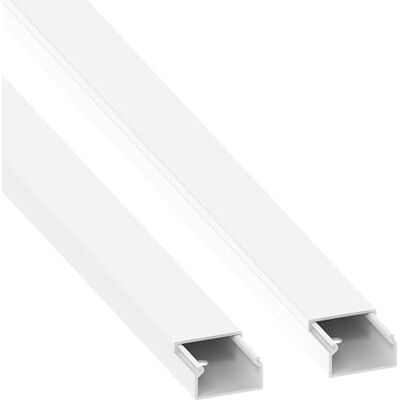 Cablecoach Habengut Kabelkanal 22 x 12 mm – vit, platt och UV-beständig – 2 x 1 m – PVC-kabelskydd för TV, vägg, skrivbord och utomhus – självhäftande och för att dölja kabeln Cablecoach Habengut Kabelkanal 22 x 12 mm – vit, platt och UV-beständig – 2 x 1 m – PVC-kabelskydd för TV, vägg, skrivbord och utomhus – självhäftande och för att dölja kabeln