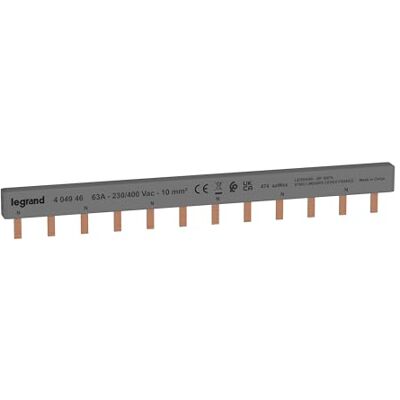 Legrand 404946E Bipolär 12-modul bipolär kraftkam med 1 fas, 1 fas, P+N Legrand 404946E Bipolär 12-modul bipolär kraftkam med 1 fas, 1 fas, P+N