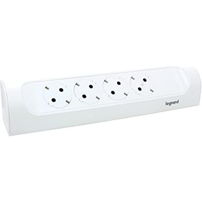 Legrand , 694503 Hörnuttag Flera uttag 45° Böjd 4-vägs uttag vägg- och bordmontering utan kabel Ultra vit Legrand , 694503 Hörnuttag Flera uttag 45° Böjd 4-vägs uttag vägg- och bordmontering utan kabel Ultra vit
