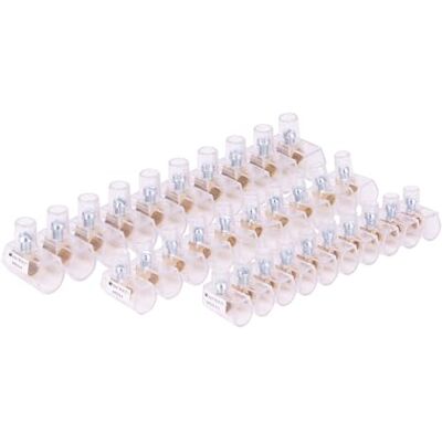 Zenitech Barrette med 5 terminaler för enpoliga anslutningar 2 x 2,5 mm²/1 x 4 mm²/2 x 6 mm² vit Zenitech Barrette med 5 terminaler för enpoliga anslutningar 2 x 2,5 mm²/1 x 4 mm²/2 x 6 mm² vit