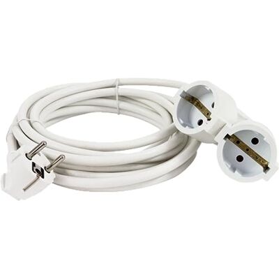 REV förlängningskabel med dubbel koppling, förlängning 3 m, inuti, 3 680 W, vit REV förlängningskabel med dubbel koppling, förlängning 3 m, inuti, 3 680 W, vit