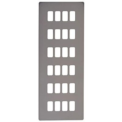 Schneider Electric GUGS24GBN Ultimat gallersystem skruvlös platt platta platta 24 gäng svart nickel paket med 1 Schneider Electric GUGS24GBN Ultimat gallersystem skruvlös platt platta platta 24 gäng svart nickel paket med 1