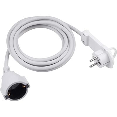 MEISTER Verlängerungskabel 300 cm - Vit - Schuko-kontakt (Typ F) - Extension cord MEISTER Verlängerungskabel 300 cm - Vit - Schuko-kontakt (Typ F) - Extension cord