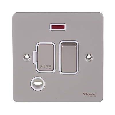 Schneider Electric GU5214WPN Ultimat platt platta, sammanslagna sammanslagna anslutningar, neon, pärlnickel paket med 1 Schneider Electric GU5214WPN Ultimat platt platta, sammanslagna sammanslagna anslutningar, neon, pärlnickel paket med 1