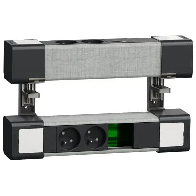 Schneider Electric – Unica System+ – Modul skrivbord förkopplad L – 2 st USB A+C VDI 2Mod – Antro/tyg – INS4407 Schneider Electric – Unica System+ – Modul skrivbord förkopplad L – 2 st USB A+C VDI 2Mod – Antro/tyg – INS4407