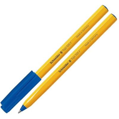 Schneider Tops 505 F kulspetspenna (cliplock, rostfritt stål) 50-pack blå Schneider Tops 505 F kulspetspenna (cliplock, rostfritt stål) 50-pack blå