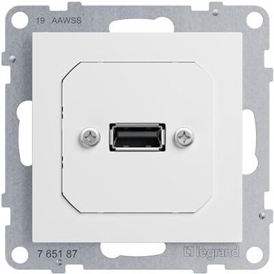 Legrand , SEANO USB-datauttag med kabel, insats inklusive lock, USB 3.0, kabellängd: 15 cm, färg: Ultravit, 765187 Legrand , SEANO USB-datauttag med kabel, insats inklusive lock, USB 3.0, kabellängd: 15 cm, färg: Ultravit, 765187
