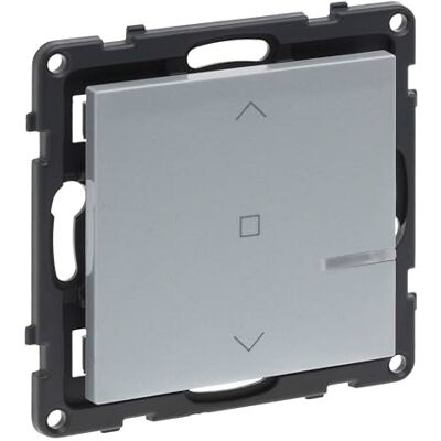Legrand , SEANO med Netatmo väggmonterad sändare rullgardinsswitch, extra platt installation, 3 V-knappceller ingår (8 års livslängd), färg: aluminium, 765739 Legrand , SEANO med Netatmo väggmonterad sändare rullgardinsswitch, extra platt installation, 3 V-knappceller ingår (8 års livslängd), färg: aluminium, 765739