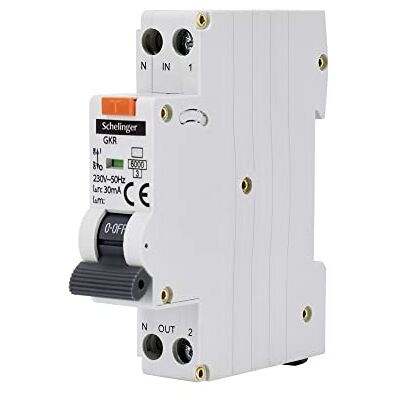 Schelinger FI/LS-omkopplare kabelskydd/Fi-omkopplare RCBO B16 1P 30mA typ A Schelinger FI/LS-omkopplare kabelskydd/Fi-omkopplare RCBO B16 1P 30mA typ A