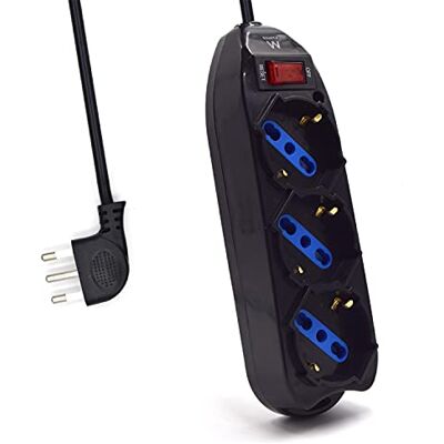 Ewent EW3913 Plugginkoppling 3 Italienska 10/16A + Schuko, överbelastningsskydd Överspänning 250V/2500W Uttag Italiensk 10A, Kabel Svart 1,5m Energiklass A+ Ewent EW3913 Plugginkoppling 3 Italienska 10/16A + Schuko, överbelastningsskydd Överspänning 250V/2500W Uttag Italiensk 10A, Kabel Svart 1,5m Energiklass A+