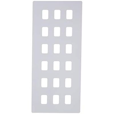 Schneider Electric GUGS18GPW ultimat gallersystem skruvlös platta med ram, 18 gäng, vit metall – paket med 1 Schneider Electric GUGS18GPW ultimat gallersystem skruvlös platta med ram, 18 gäng, vit metall – paket med 1