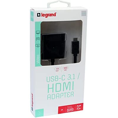 Legrand USB 3.1 Typ-C hane till HDMI hona adapter Legrand USB 3.1 Typ-C hane till HDMI hona adapter
