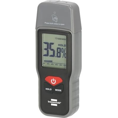 Brennenstuhl Fuktmätare FM-01 (fuktmätare för trä eller byggmaterial, träfuktmätare med LCD-display, Hold-funktion och automatisk avstängning) Brennenstuhl Fuktmätare FM-01 (fuktmätare för trä eller byggmaterial, träfuktmätare med LCD-display, Hold-funktion och automatisk avstängning)