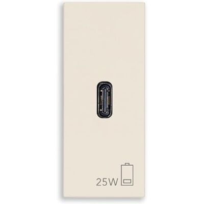 VIMAR 30292.C25C Linea 25 W USB-strömförsörjning för elektroniska enheter, USB C-utgång, strömleveransteknik VIMAR 30292.C25C Linea 25 W USB-strömförsörjning för elektroniska enheter, USB C-utgång, strömleveransteknik