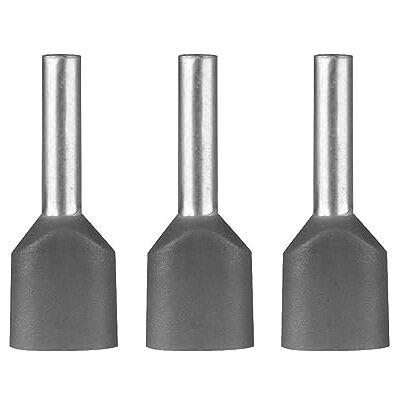 ERKO 100 st dubbla kabelterminaler, ledartvärsnitt 0,75 mm², längd 8 mm, professionella kabelterminaler av galvaniserad koppar med polyamidisolering ERKO 100 st dubbla kabelterminaler, ledartvärsnitt 0,75 mm², längd 8 mm, professionella kabelterminaler av galvaniserad koppar med polyamidisolering