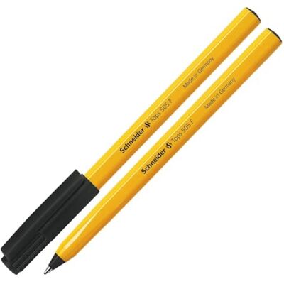 Schneider Tops 505 F kulspetspenna (klämma, rostfri stålspets) 50-pack svart Schneider Tops 505 F kulspetspenna (klämma, rostfri stålspets) 50-pack svart