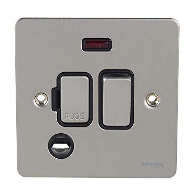Schneider Electric GU5214BSS Ultimat platt platta, omkopplad sammansmält anslutning, neon, stål paket med 1 Schneider Electric GU5214BSS Ultimat platt platta, omkopplad sammansmält anslutning, neon, stål paket med 1
