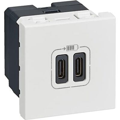 Legrand 99427 Dual USB Typ-C Mosaic 3A 2 moduler-Vit-99427, vit Legrand 99427 Dual USB Typ-C Mosaic 3A 2 moduler-Vit-99427, vit