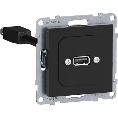 Legrand , SEANO USB-datauttag med kabel, insats inklusive lock, USB 3.0, kabellängd: 15 cm, färg: svart, 765387 Legrand , SEANO USB-datauttag med kabel, insats inklusive lock, USB 3.0, kabellängd: 15 cm, färg: svart, 765387