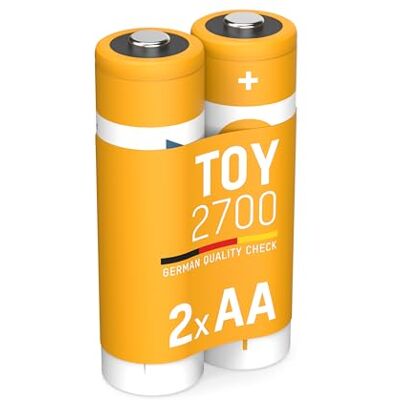 Ansmann Batteri Mignon AA, 2 stycken, 2 650 mAh 1,2 V NI-MH, uppladdningsbar, perfekt för barnleksaker, spelkonsoler, leksaker, högpresterande batteri Ansmann Batteri Mignon AA, 2 stycken, 2 650 mAh 1,2 V NI-MH, uppladdningsbar, perfekt för barnleksaker, spelkonsoler, leksaker, högpresterande batteri
