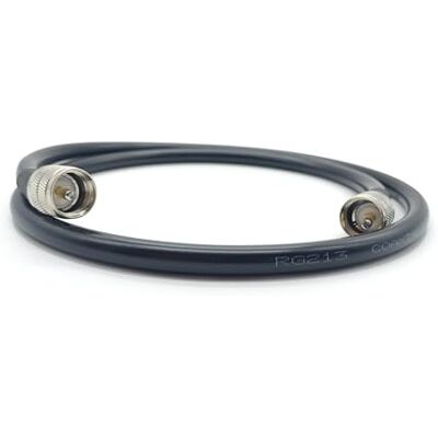 Jetfon 100 cm RG213 koaxialförlängningskabel – med 2 PL-259-kontakter Jetfon 100 cm RG213 koaxialförlängningskabel – med 2 PL-259-kontakter