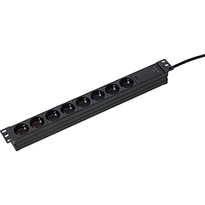 as - Schwabe as Schwabe 8-fach Steckdosenleiste 19“ RACK, für universellen Einbau in 19 Zoll Netzwerkschränke, 3 m Kunststoffmantelleitung, 230 V / 16 A in 45°-Anordnung, IP20, Schwarz I 18190 as - Schwabe as Schwabe 8-fach Steckdosenleiste 19“ RACK, für universellen Einbau in 19 Zoll Netzwerkschränke, 3 m Kunststoffmantelleitung, 230 V / 16 A in 45°-Anordnung, IP20, Schwarz I 18190