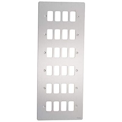 Schneider Electric GUG24GSS Ultimate gallersystem platt platta 24 gäng rostfritt stål – paket med 1 Schneider Electric GUG24GSS Ultimate gallersystem platt platta 24 gäng rostfritt stål – paket med 1