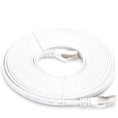 Levitantes Ethernet-kabel cat7 höghastighetskabel 5 m Ethernet-kabel vit RJ45-kontakt för router, modem Levitantes Ethernet-kabel cat7 höghastighetskabel 5 m Ethernet-kabel vit RJ45-kontakt för router, modem