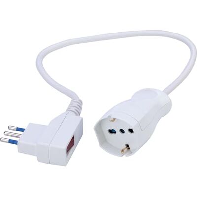 Poly Pool PP2632X multistorlek mini elektrisk förlängningssladd med elektrisk kabel vit 40 cm 10 A platsbesparande kontakt och uttag 10 A/16 A 2P + T Pluristandard – förlängning med Poly Pool PP2632X multistorlek mini elektrisk förlängningssladd med elektrisk kabel vit 40 cm 10 A platsbesparande kontakt och uttag 10 A/16 A 2P + T Pluristandard – förlängning med
