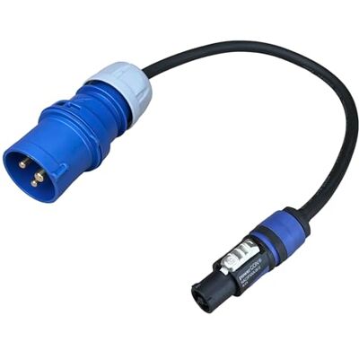 NWP strömkabel 0,5 m 3-polig CEE-kontakt 16 A till powerCON blå NAC3FXXA-W-S – 3 x 1,5 mm² – gummislangledning NWP strömkabel 0,5 m 3-polig CEE-kontakt 16 A till powerCON blå NAC3FXXA-W-S – 3 x 1,5 mm² – gummislangledning