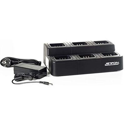 Jetfon - 6-slot laddare för Kenwood radio och batterier Jetfon - 6-slot laddare för Kenwood radio och batterier