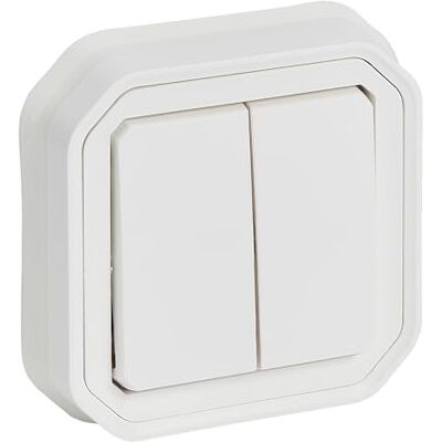 Legrand Dubbel 10A strömbrytare eller strömbrytare Plexo vattentät IP55 komplett belysningskontroll redo att installeras infälld montering antracit 069855LE Legrand Dubbel 10A strömbrytare eller strömbrytare Plexo vattentät IP55 komplett belysningskontroll redo att installeras infälld montering antracit 069855LE