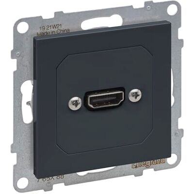Legrand , SEANO HDMI 1.3 anslutningsenhet förkopplad, insats inklusive lock, kabel 15 cm, färg: antracit, 765488 Legrand , SEANO HDMI 1.3 anslutningsenhet förkopplad, insats inklusive lock, kabel 15 cm, färg: antracit, 765488