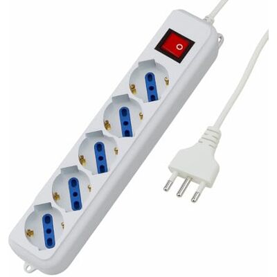 yefix 5 uttag 10/16 A med 1,5 m kabel, grenuttag med 10 A-kontakt och överbelastningsbrytare yefix 5 uttag 10/16 A med 1,5 m kabel, grenuttag med 10 A-kontakt och överbelastningsbrytare