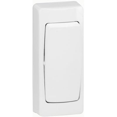 Legrand 086084E Tryckknappsomkopplare yta Smal, 2300 W, 230 V, 10 A, Vit Legrand 086084E Tryckknappsomkopplare yta Smal, 2300 W, 230 V, 10 A, Vit
