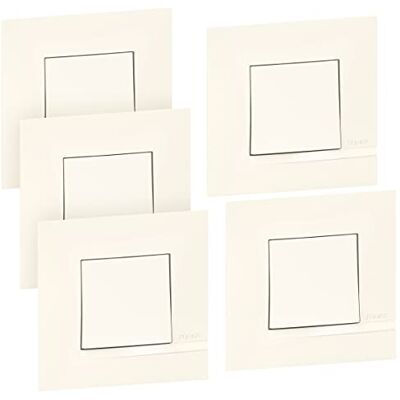 Legrand BTicino set med 5 växlar eller av-på-och av-omkopplare Altege 10AX 250V med automatisk terminalanslutning levereras komplett med snövita ytbehandlingsplattor och fästklor för renovering Legrand BTicino set med 5 växlar eller av-på-och av-omkopplare Altege 10AX 250V med automatisk terminalanslutning levereras komplett med snövita ytbehandlingsplattor och fästklor för renovering