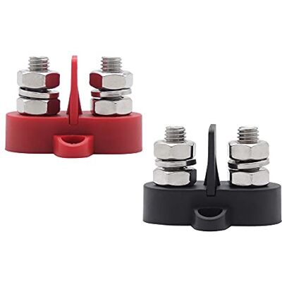Offgridtec Dual Terminal Stud/2-vägs skruvanslutning med avtagbar isoleringsplatta 2 x M10 (3/8 tum) Offgridtec Dual Terminal Stud/2-vägs skruvanslutning med avtagbar isoleringsplatta 2 x M10 (3/8 tum)