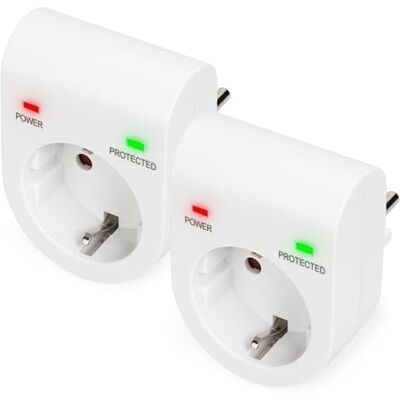Digitus DN-95400 Överspänningsskyddsadapter 2 delar 16 A / 230 V / 50 Hz Max. 3 500 W LED-statusindikering Läckström max. 13 500 A Vit Digitus DN-95400 Överspänningsskyddsadapter 2 delar 16 A / 230 V / 50 Hz Max. 3 500 W LED-statusindikering Läckström max. 13 500 A Vit