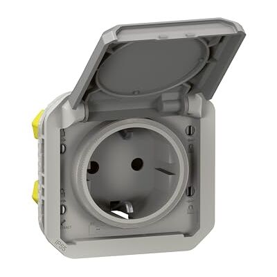 Legrand 069570l Grå - Elektrisk Grundplatta - 2p+t, IP55, Ytmontering/Inbyggnad Legrand 069570l Grå - Elektrisk Grundplatta - 2p+t, IP55, Ytmontering/Inbyggnad
