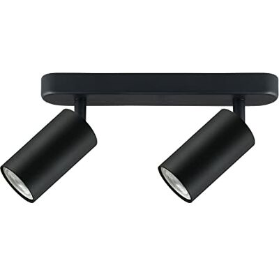 Maclean MCE452 B Deckenstrahler 2-Flammig 2xGU10 Fassung für LED & Halogen Leuchtmittel bis 35W Deckenleuchte Wandstrahler 55x100mm Drehbar Schwenkbar (2-Flammig ohne Leuchtmittel, Schwarz) Maclean MCE452 B Deckenstrahler 2-Flammig 2xGU10 Fassung für LED & Halogen Leuchtmittel bis 35W Deckenleuchte Wandstrahler 55x100mm Drehbar Schwenkbar (2-Flammig ohne Leuchtmittel, Schwarz)