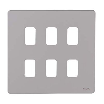 Schneider Electric GUGS06GPN Ultimat nätsystem platt platta, 6 gäng, pärla nickel paket med 1 Schneider Electric GUGS06GPN Ultimat nätsystem platt platta, 6 gäng, pärla nickel paket med 1