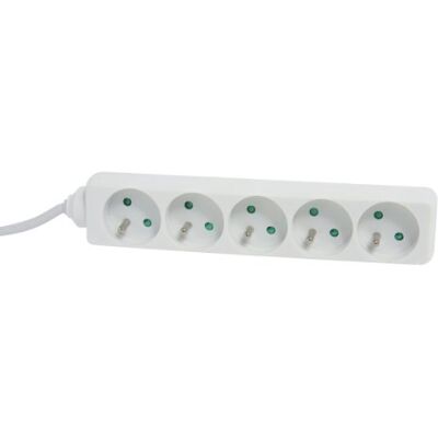 DEBFLEX - Bloc 5 prises HO5VV-F - Vit - Power strip DEBFLEX - Bloc 5 prises HO5VV-F - Vit - Power strip