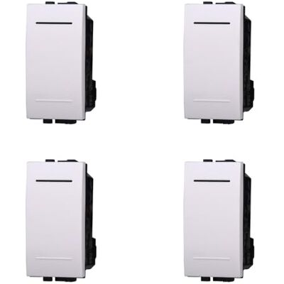 IXTRIMA Enpolig knapp 1P 10A kompatibel Bticino Livinglight vit färg 4 st set IXTRIMA Enpolig knapp 1P 10A kompatibel Bticino Livinglight vit färg 4 st set