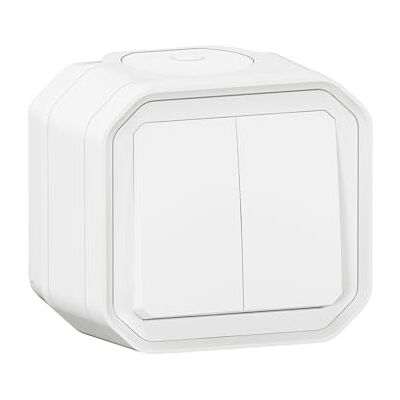 Legrand Dubbel 10A strömbrytare eller strömbrytare plexo vattentät IP55 komplett belysningskontroll redo att installeras Ytmontering Antracit 069775LE Legrand Dubbel 10A strömbrytare eller strömbrytare plexo vattentät IP55 komplett belysningskontroll redo att installeras Ytmontering Antracit 069775LE