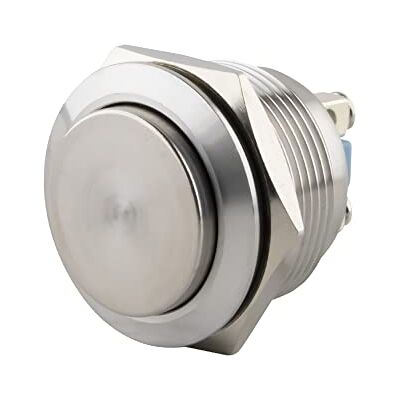 SeKi tryckknapp i rostfritt stål Ø 22 mm utskjutande huvudform färgad upplyst LED-ring i röda lödöglor/platt kontakt 0,5 x 2,8 anslutning; ringklocka SeKi tryckknapp i rostfritt stål Ø 22 mm utskjutande huvudform färgad upplyst LED-ring i röda lödöglor/platt kontakt 0,5 x 2,8 anslutning; ringklocka