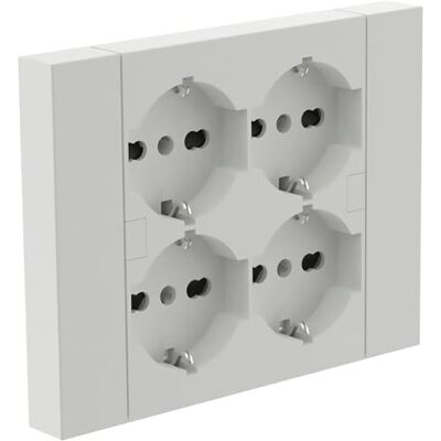 ELECTRALINE Vit Bipasso + Schuko strömskinne - Power Strip ELECTRALINE Vit Bipasso + Schuko strömskinne - Power Strip